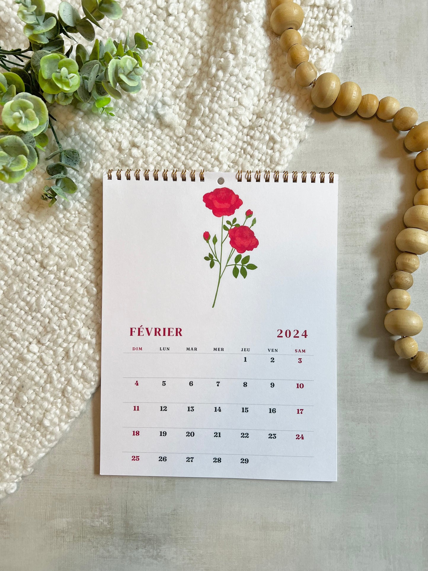 Calendrier floral 2024