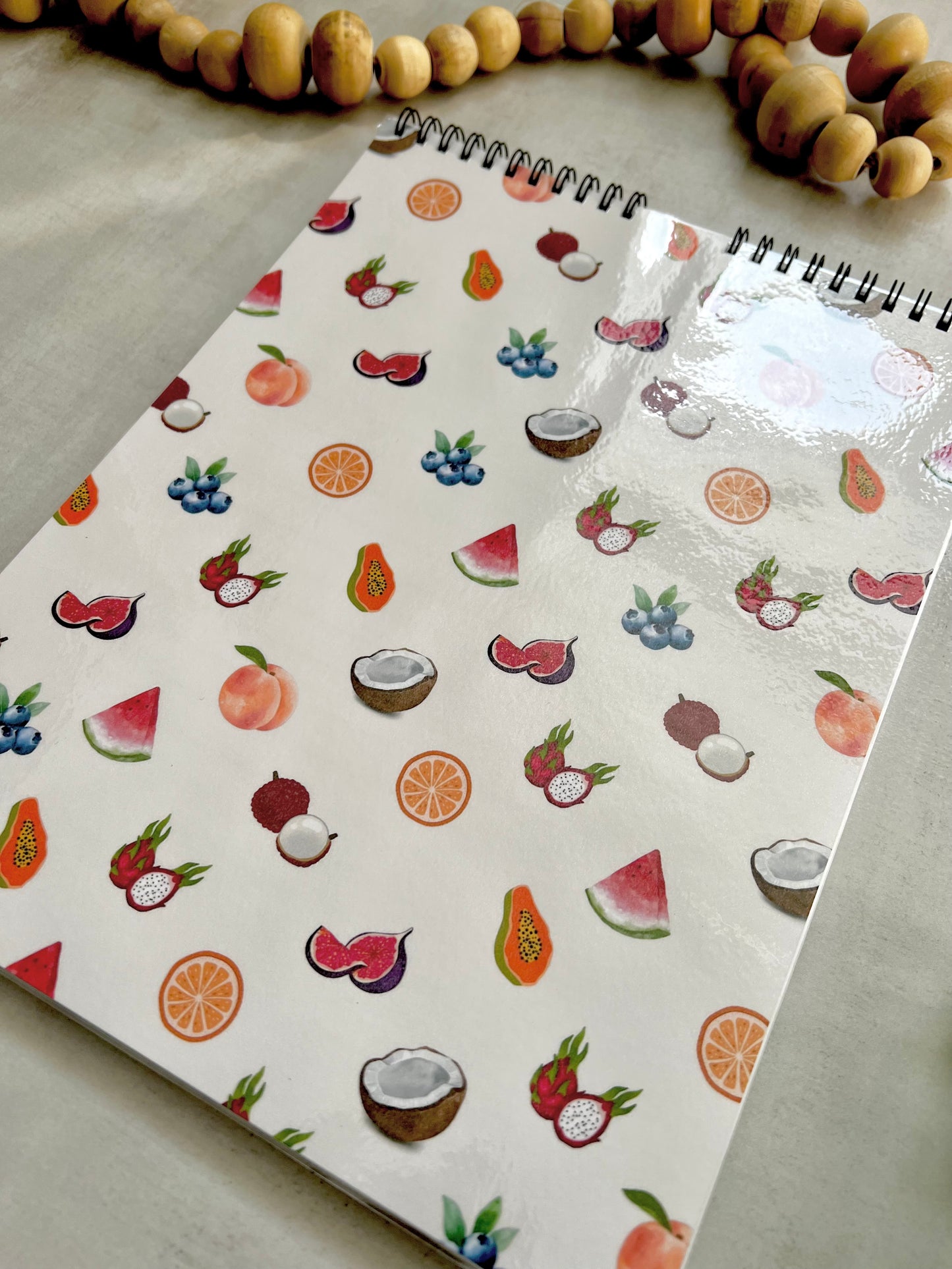 Cahier de notes fruits