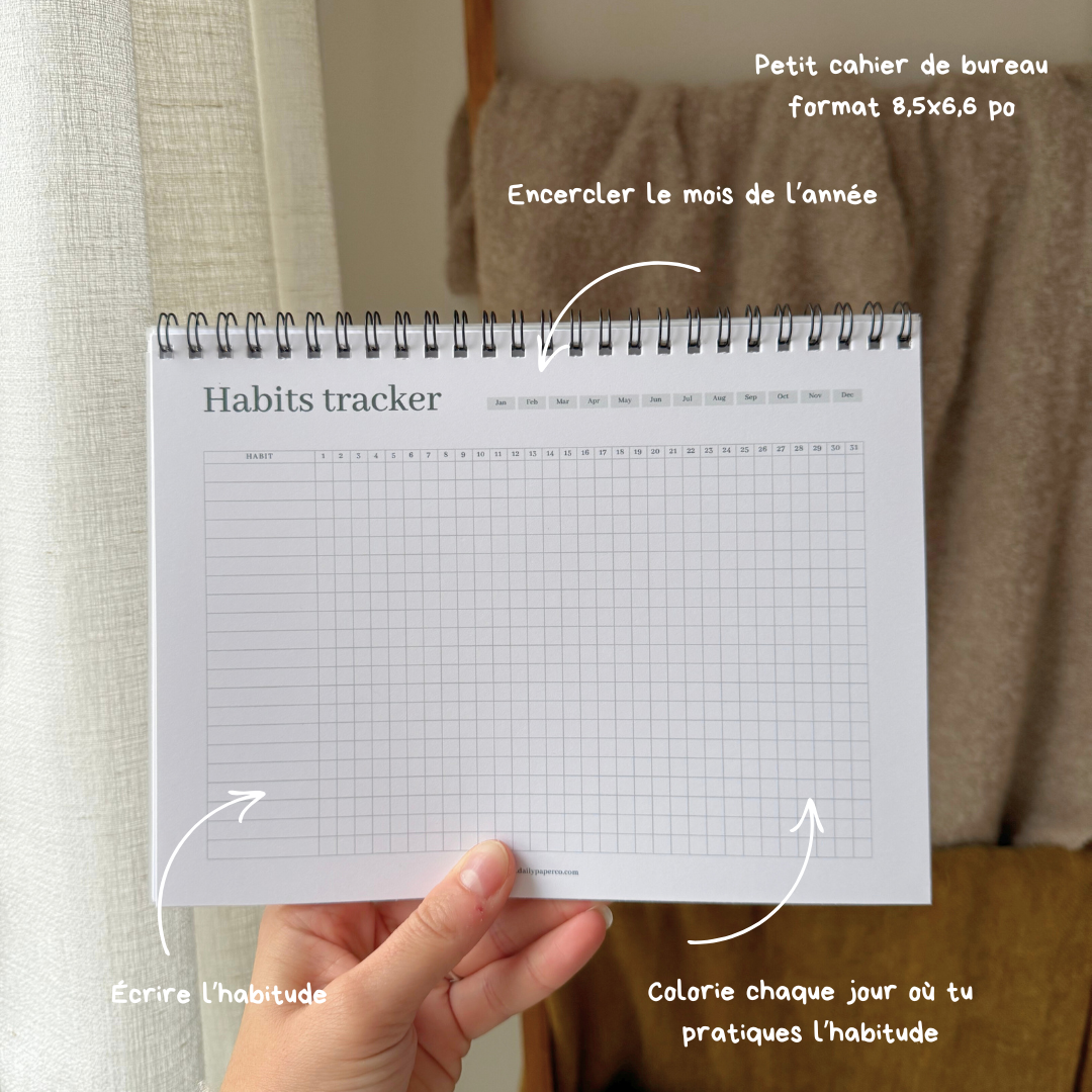 Cahier habits tracker