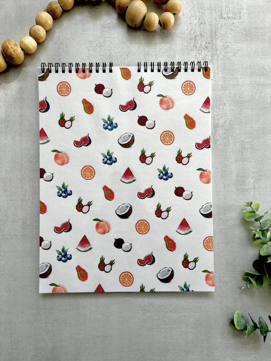 Cahier de notes fruits