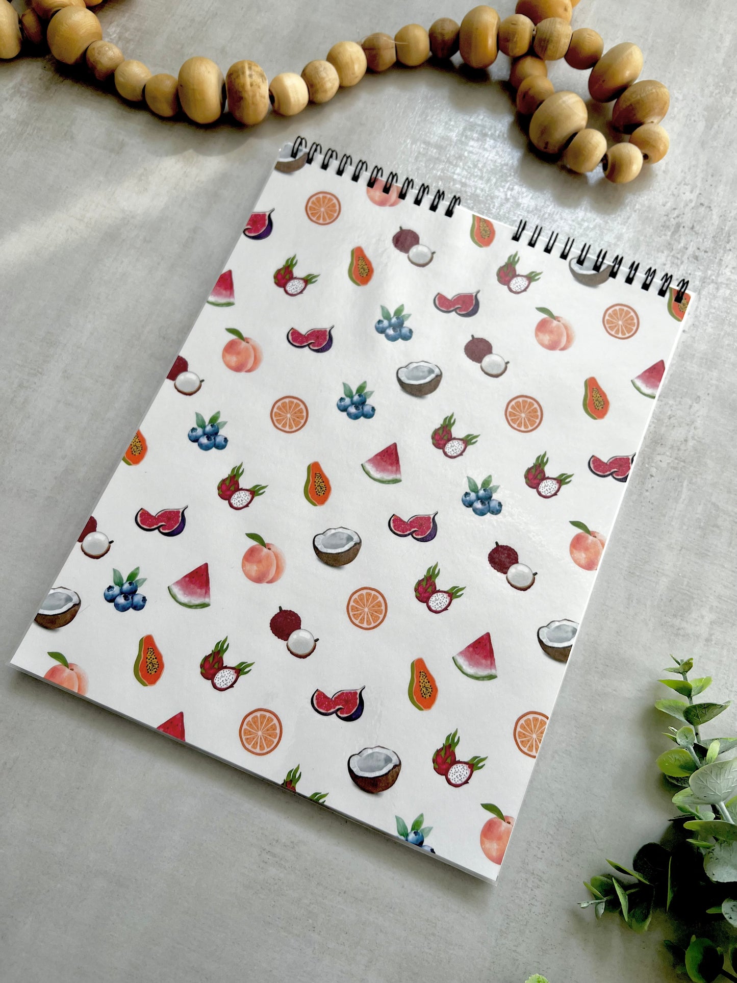 Cahier de notes fruits