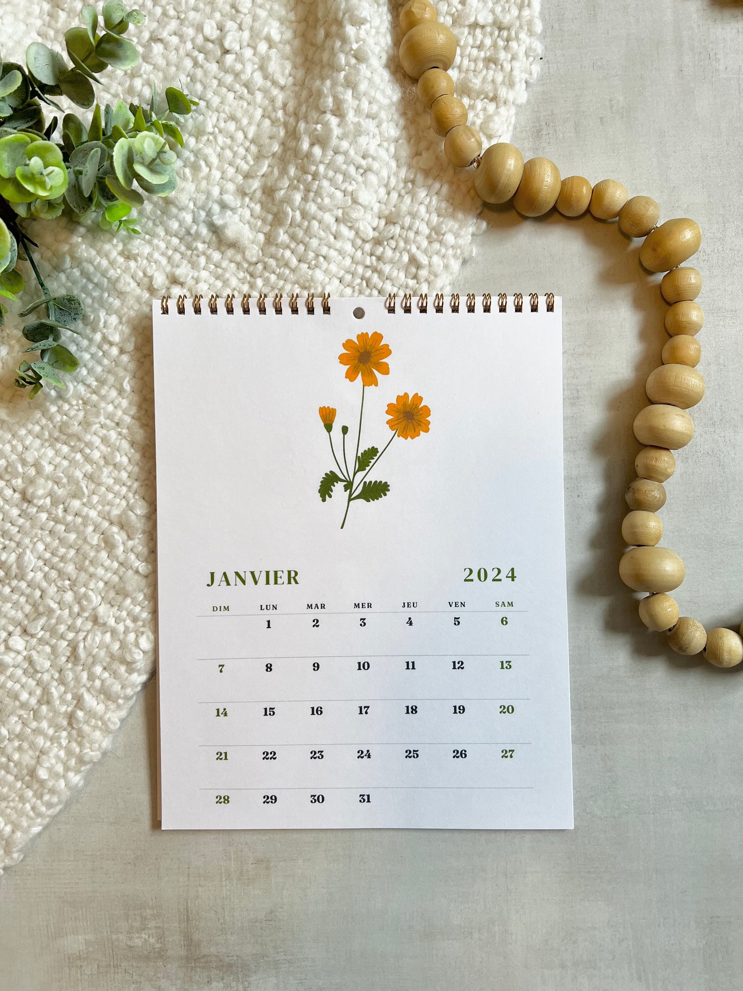 Calendrier floral 2024