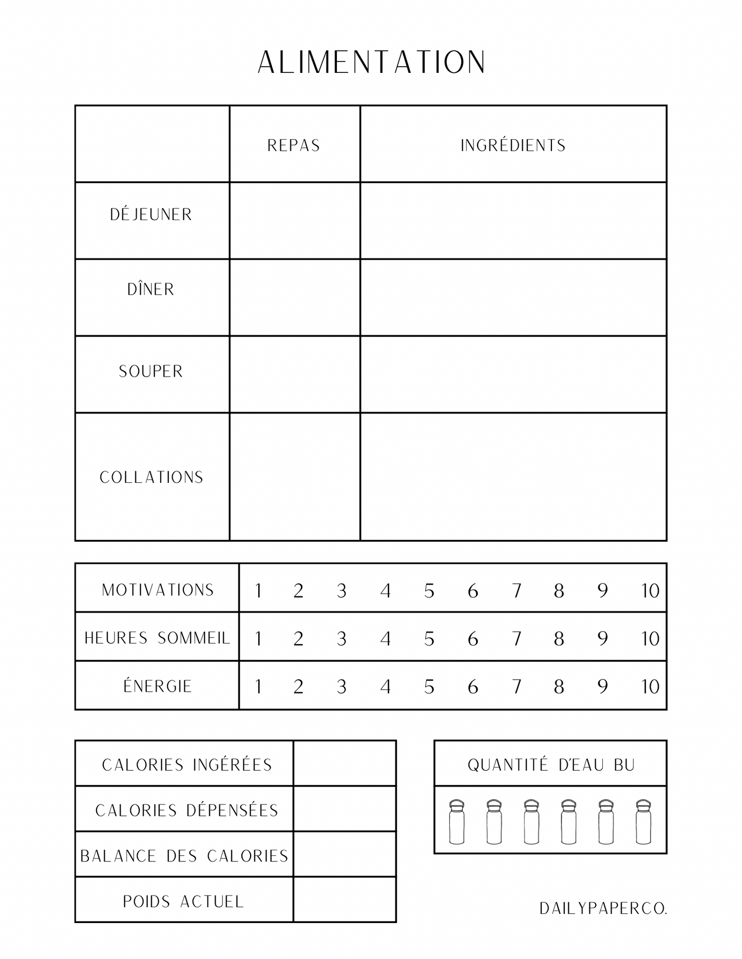 Journal d’entraînement