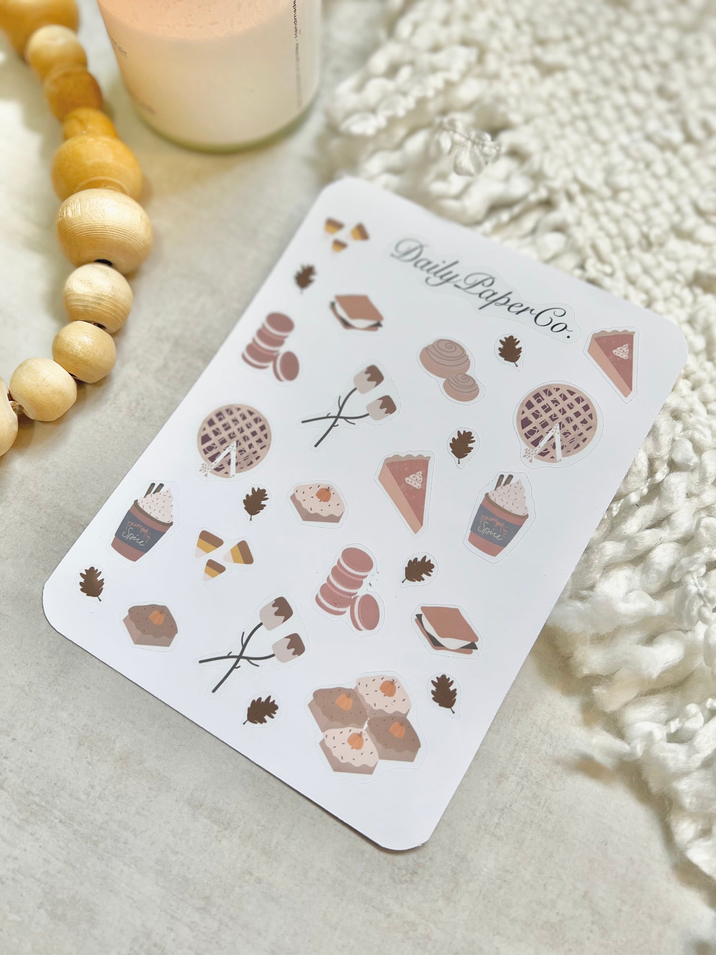 Leaf delicacies autumn stickers 