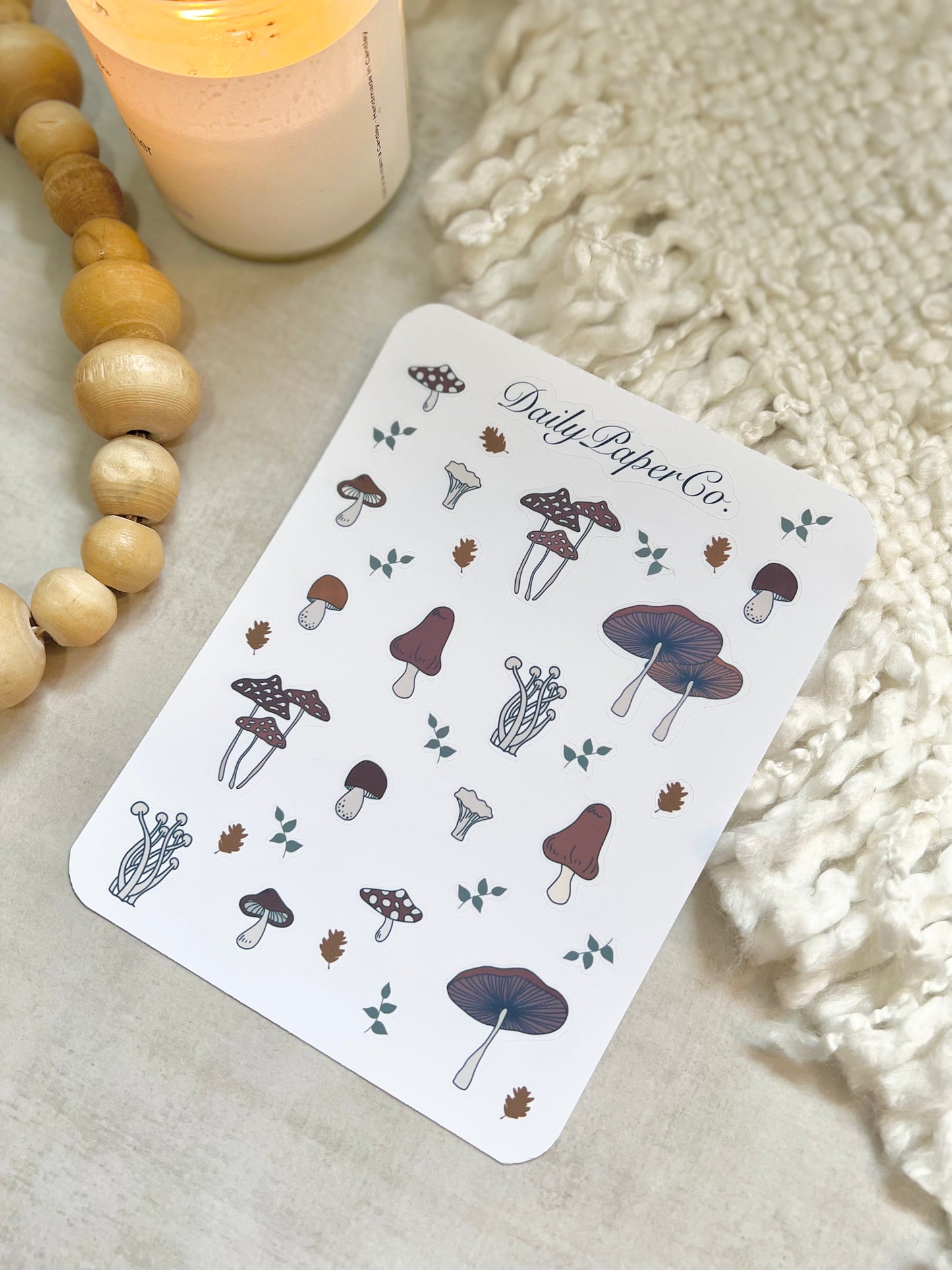 Mushroom sticker sheet 