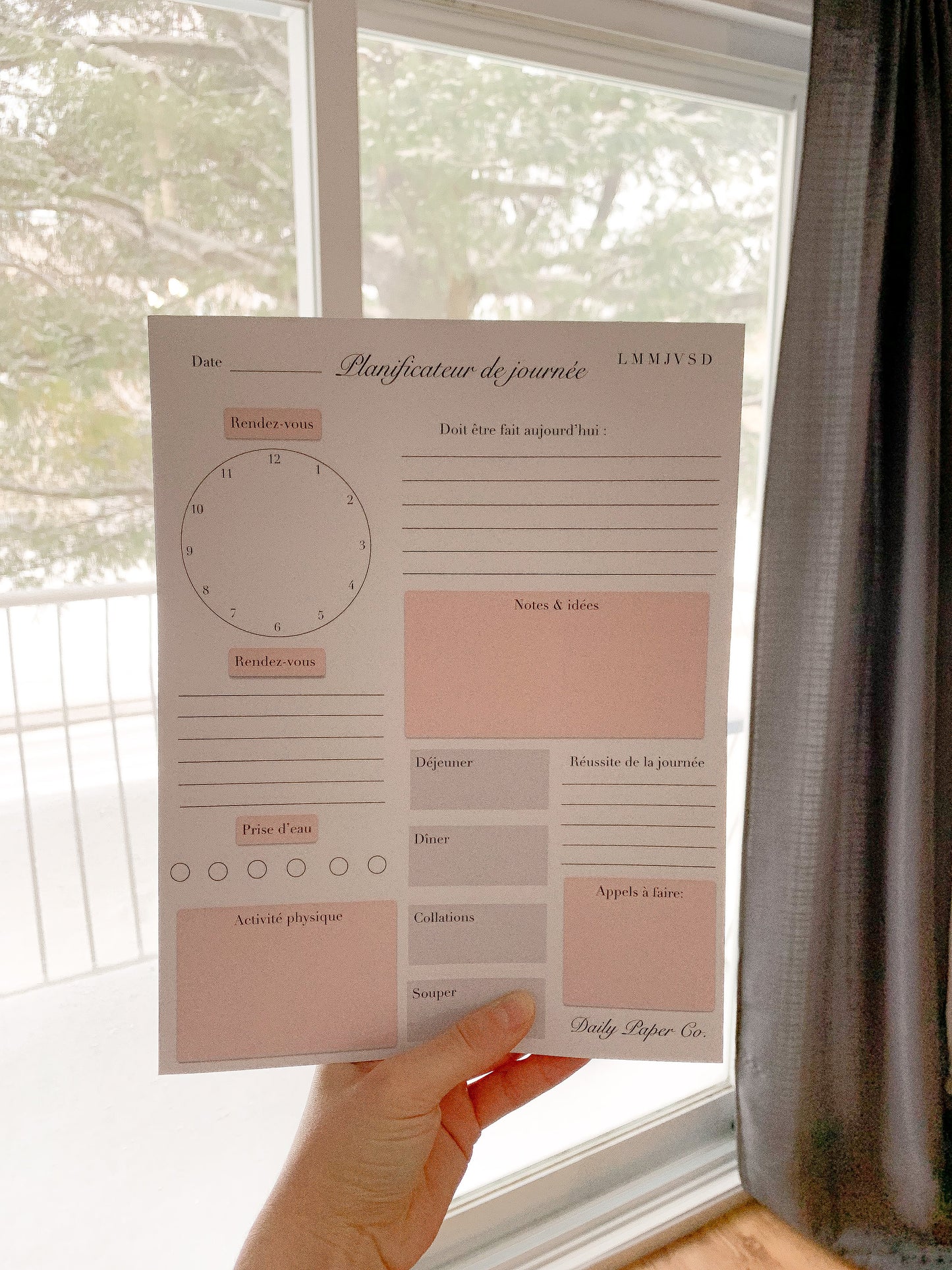 Full day planner pink