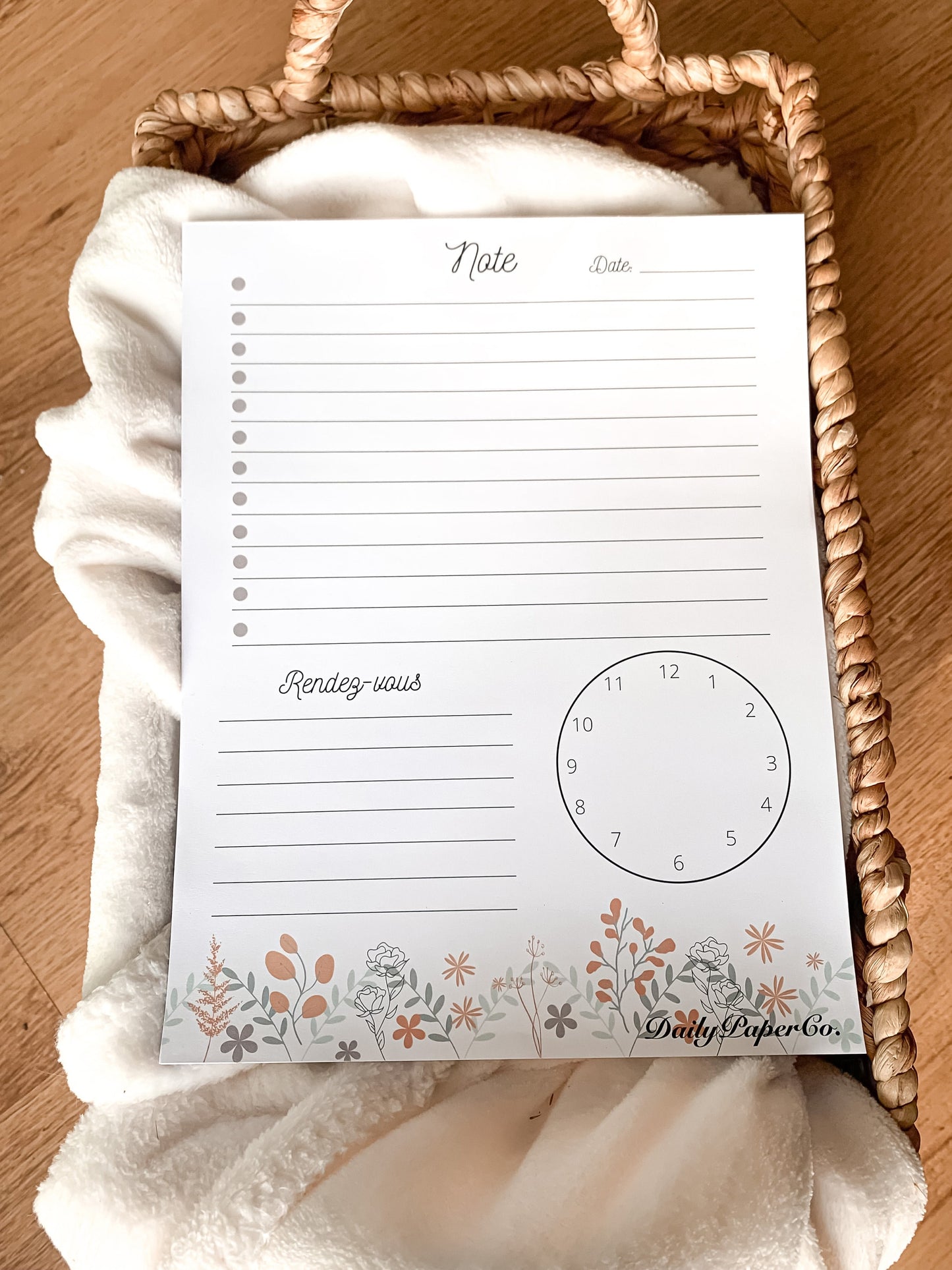 Flower minimalist notepad