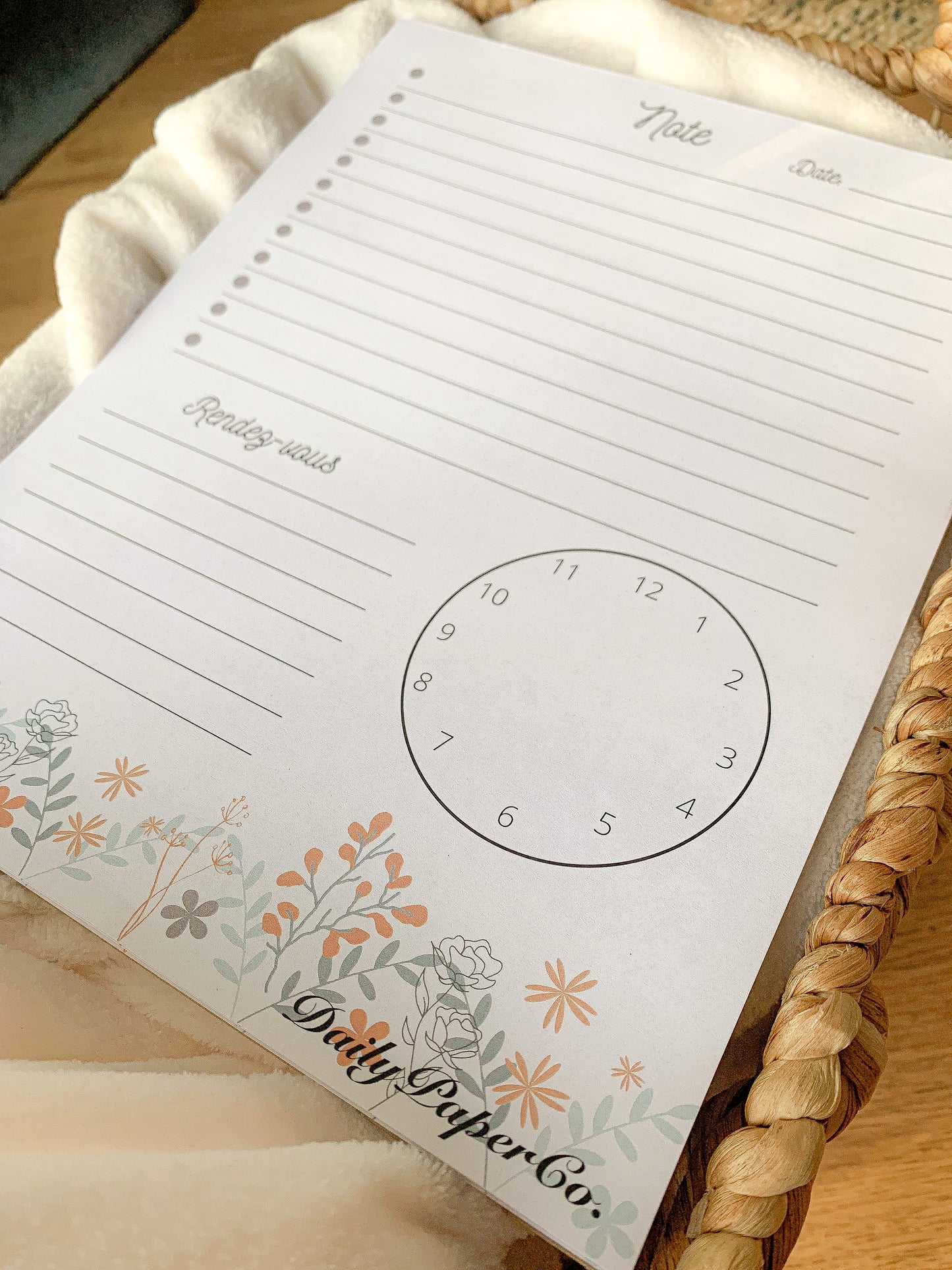 Flower minimalist notepad