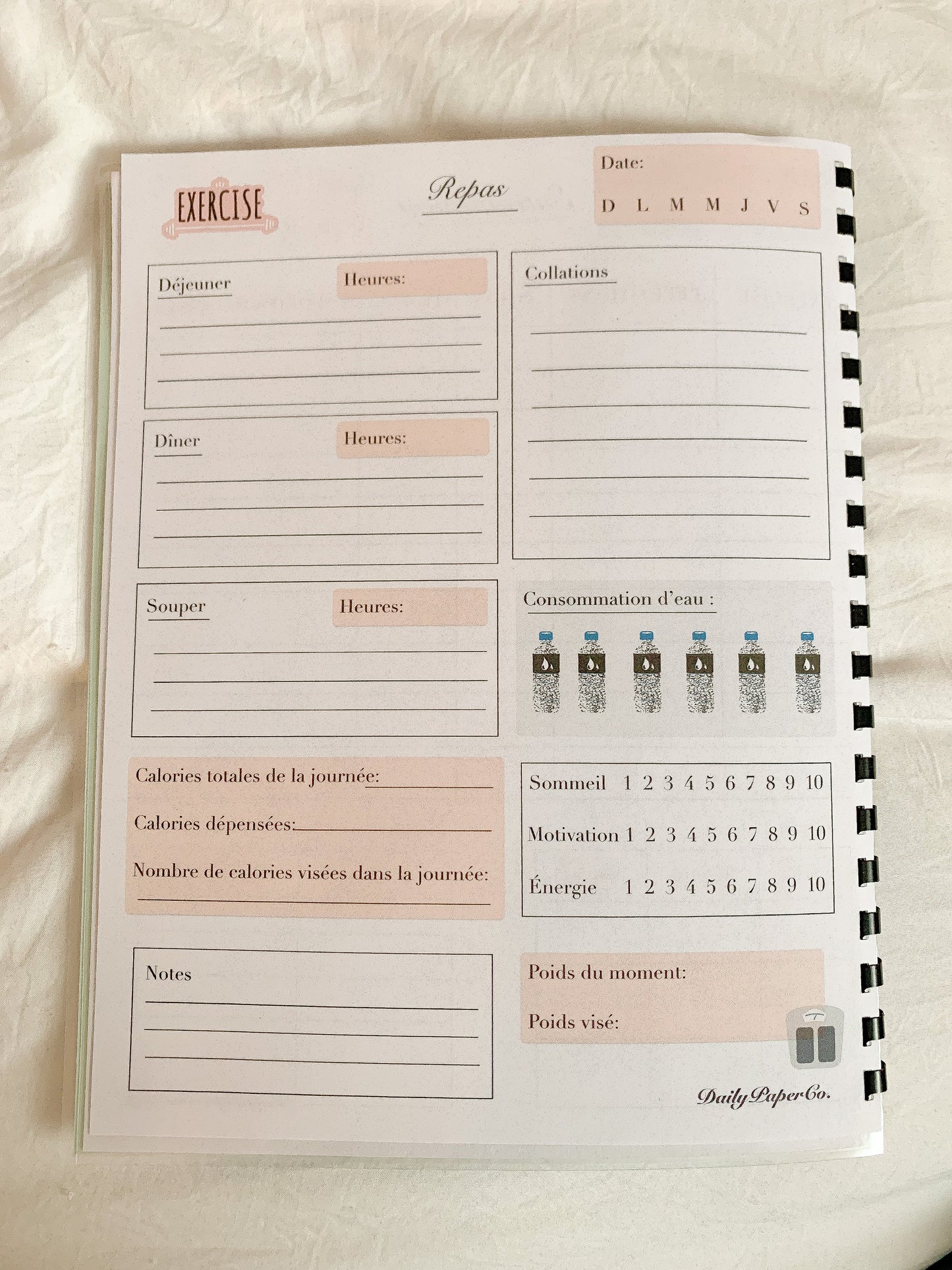 Cahier entraînement