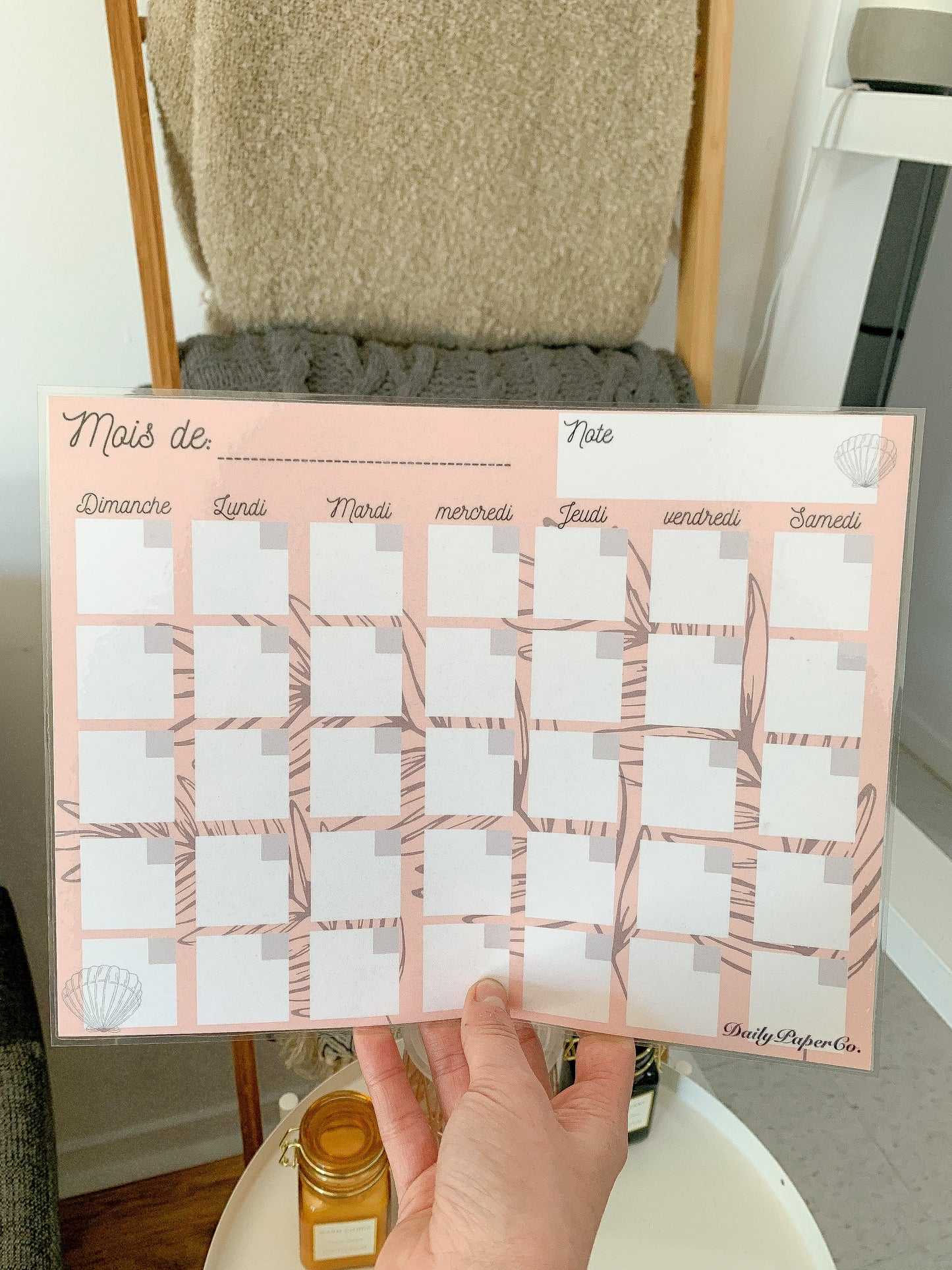 Laminated erasable calendar