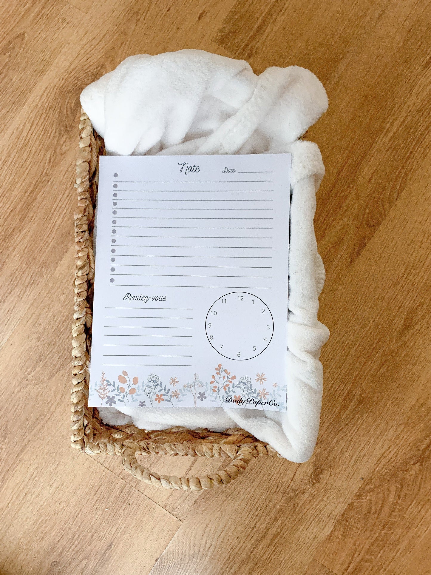 Flower minimalist notepad