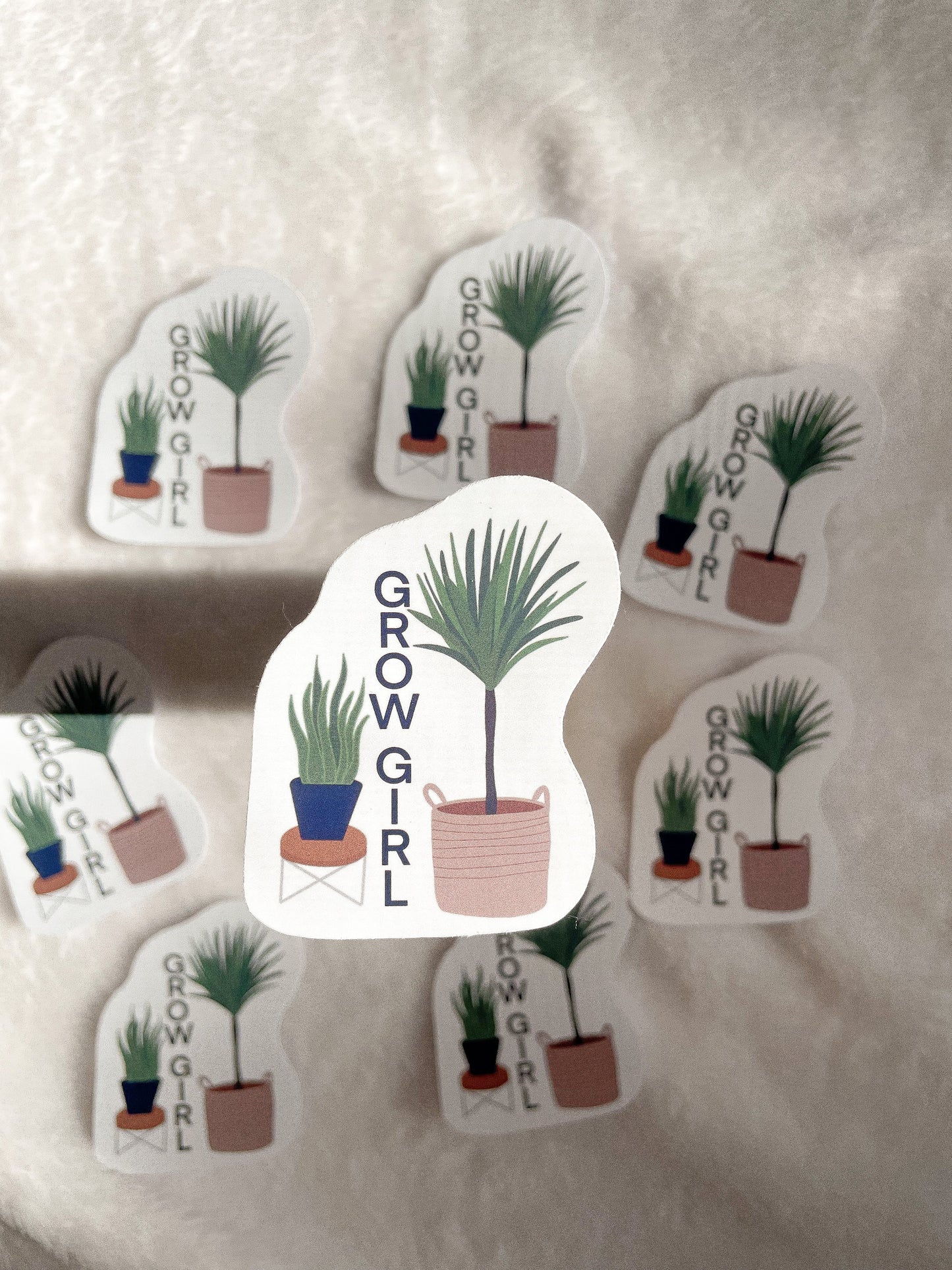 Grow Girl Plant Sticker