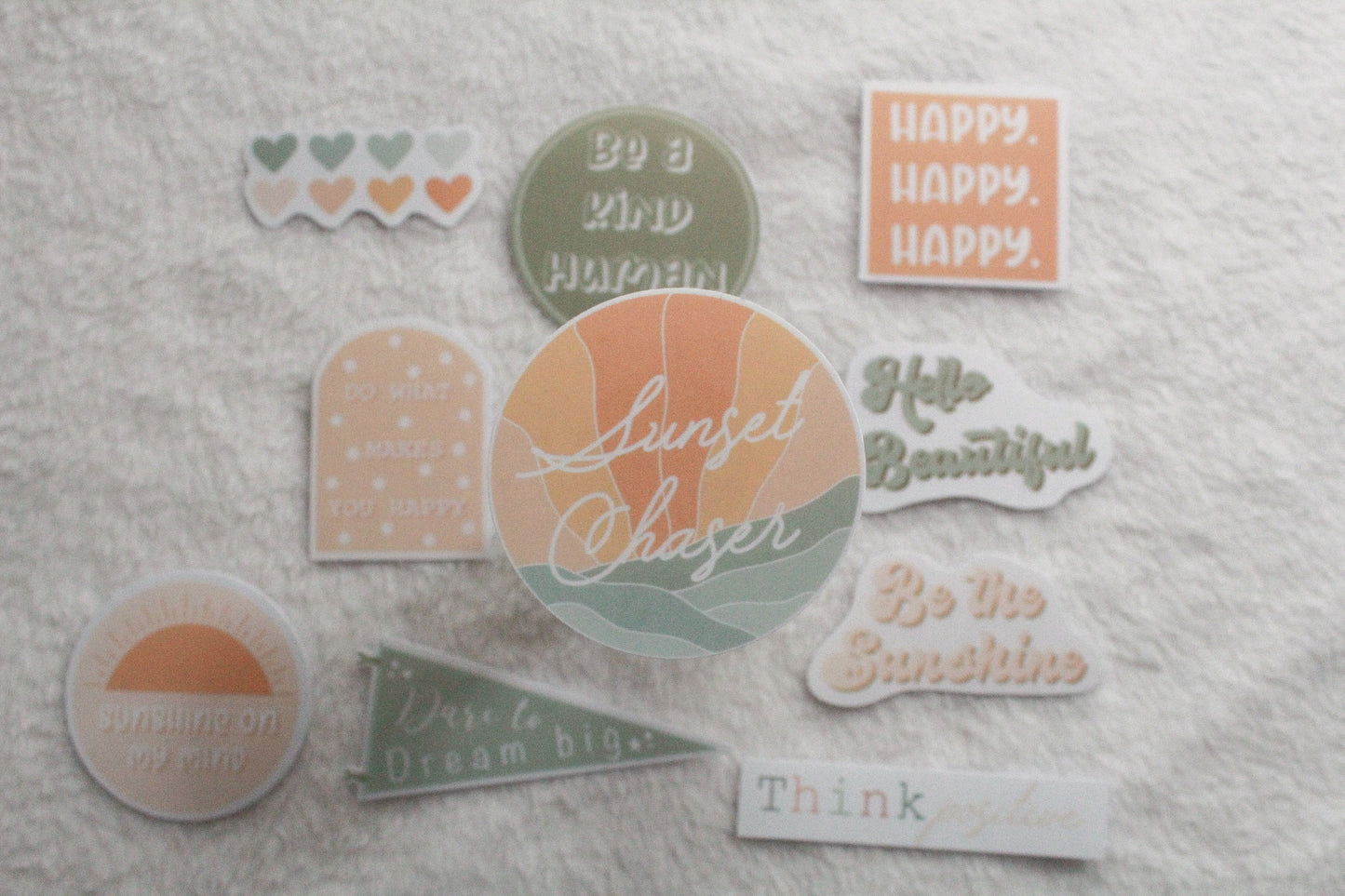 Colorful quote stickers