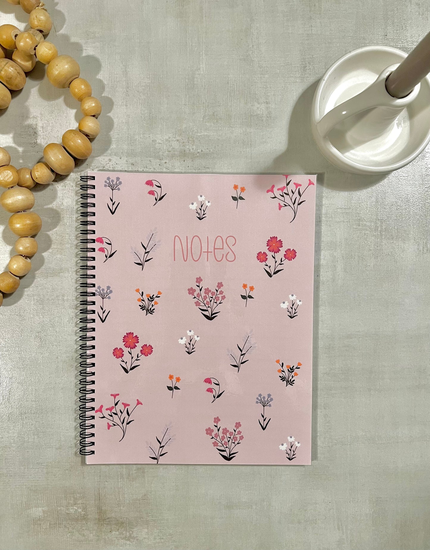 flowery notebook 