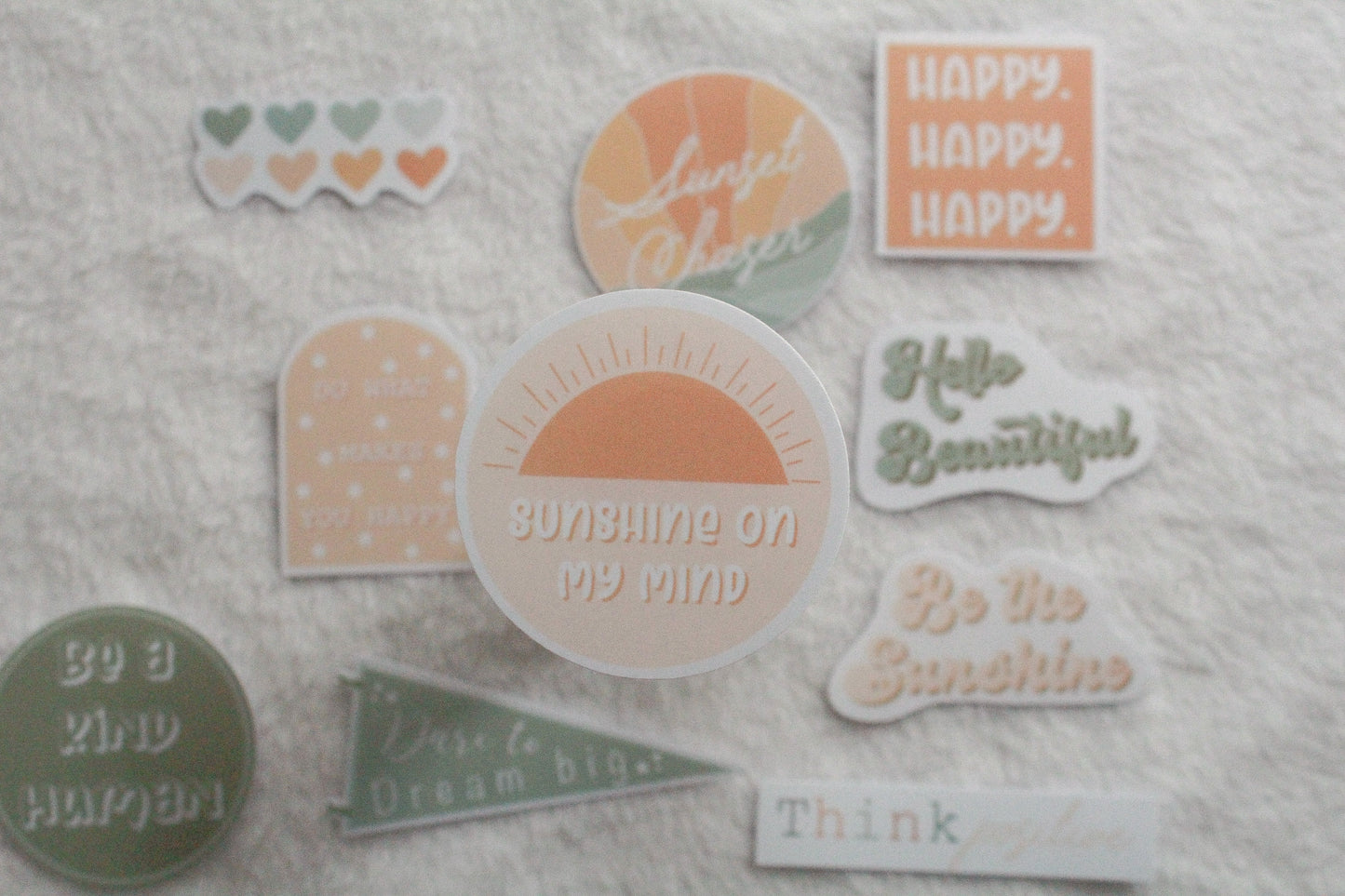 Colorful quote stickers