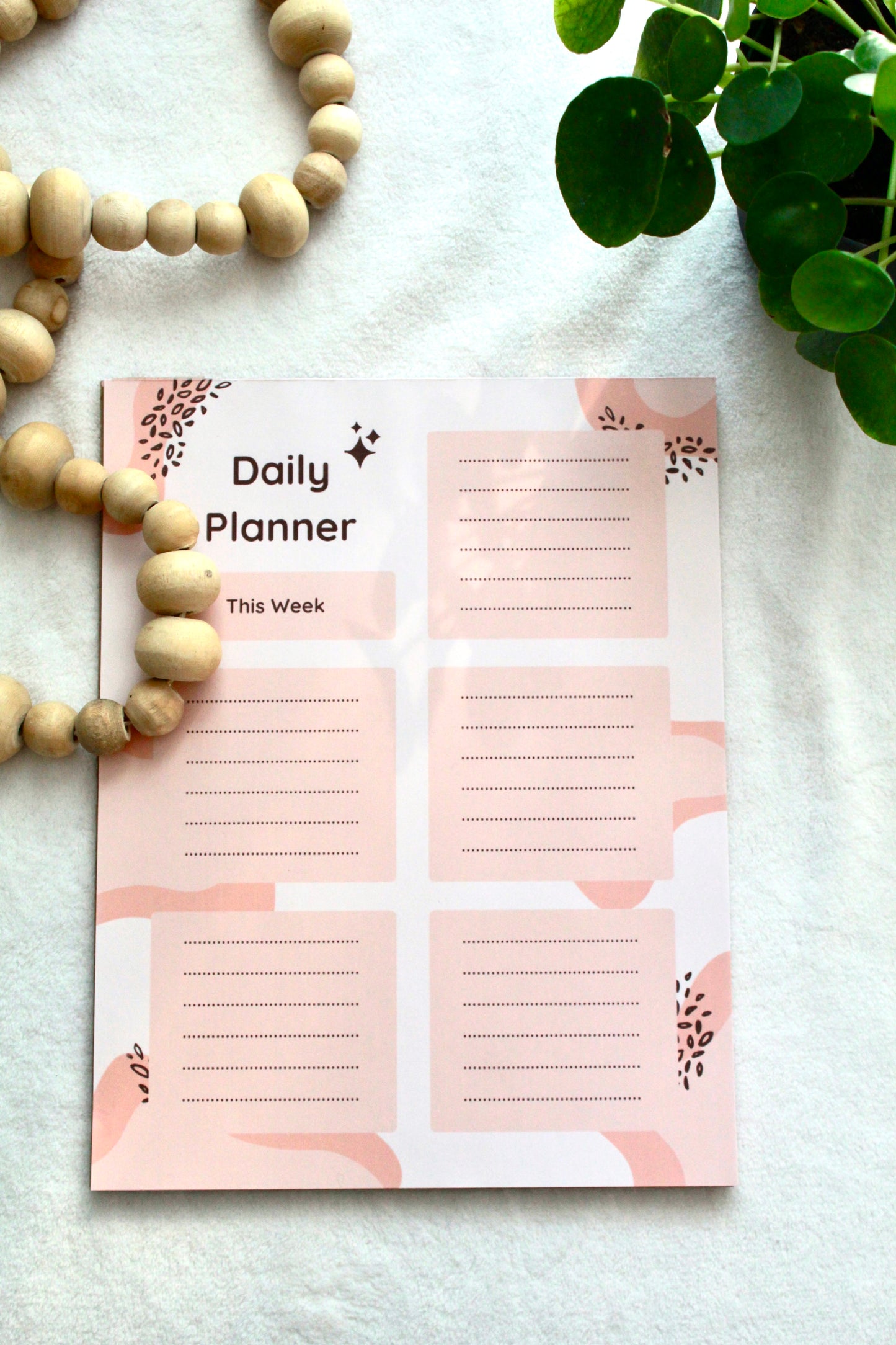 Colorful week planner