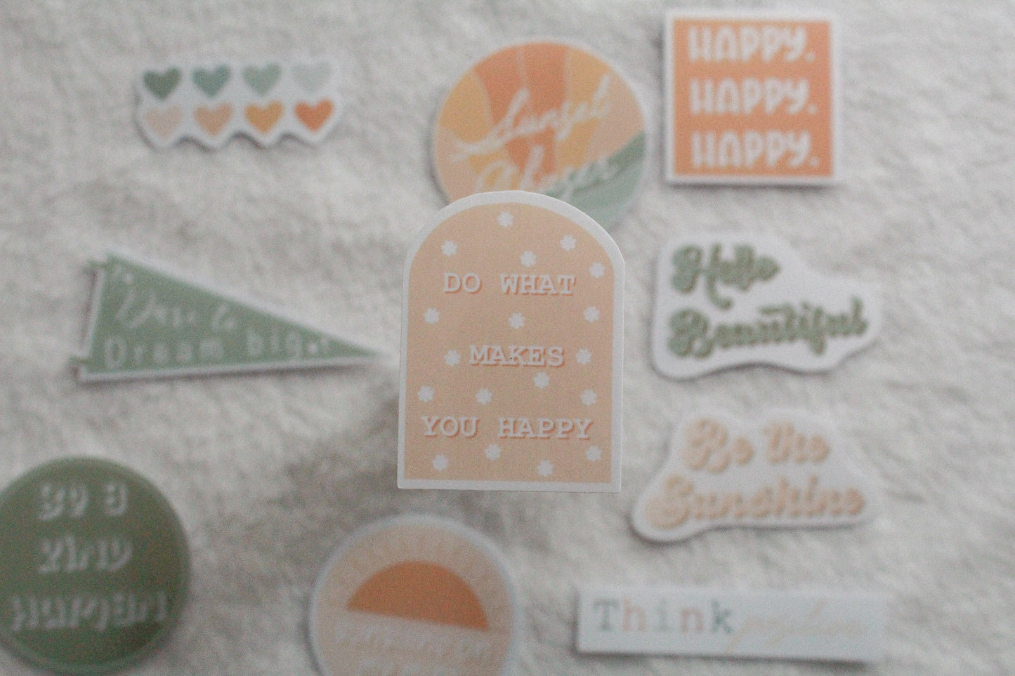 Colorful quote stickers