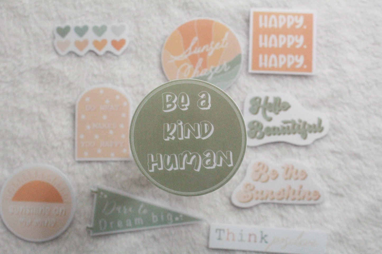 Colorful quote stickers