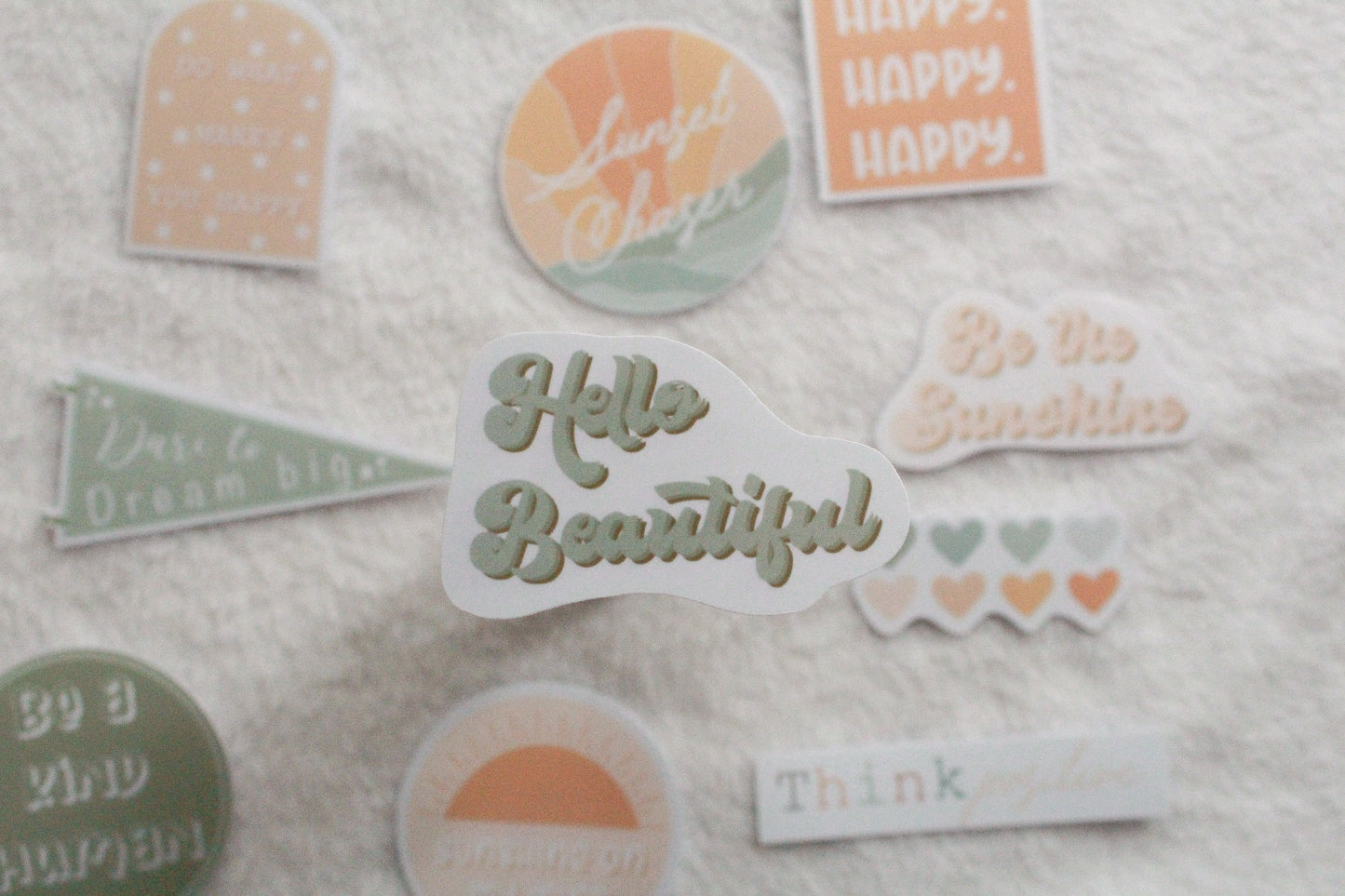 Colorful quote stickers