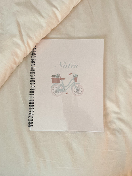 Bike themed notebook