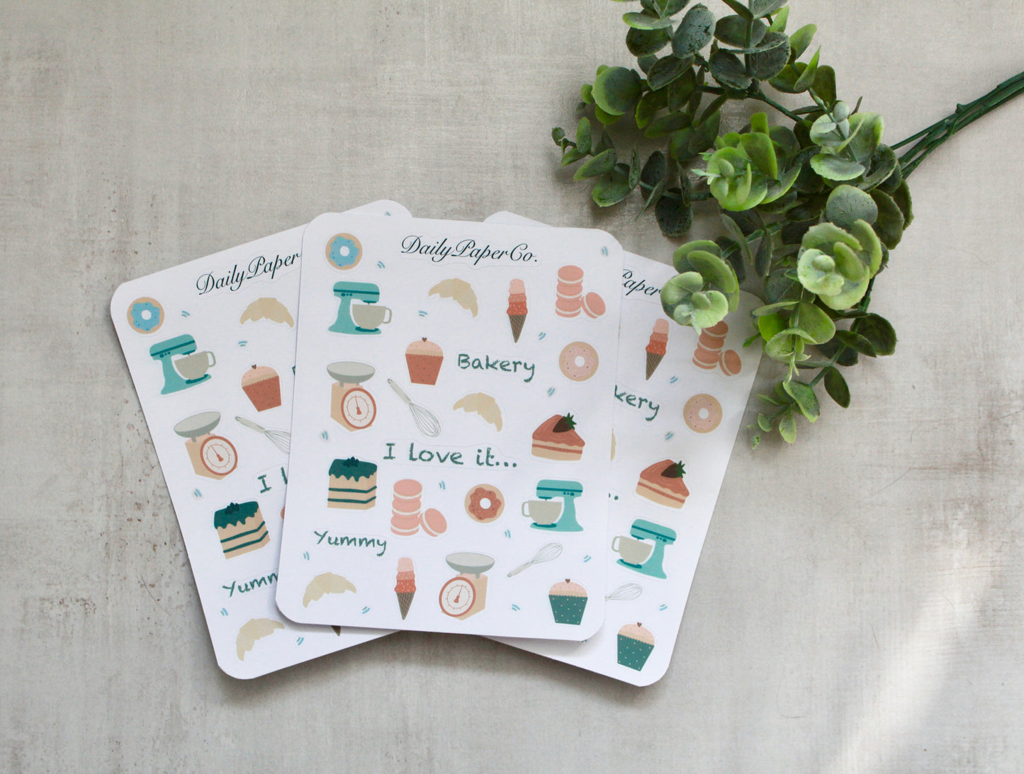 pastry sticker sheet 