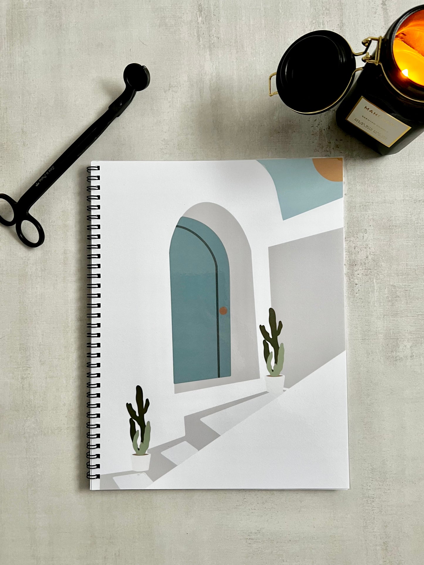 Pastel Greece home notebook