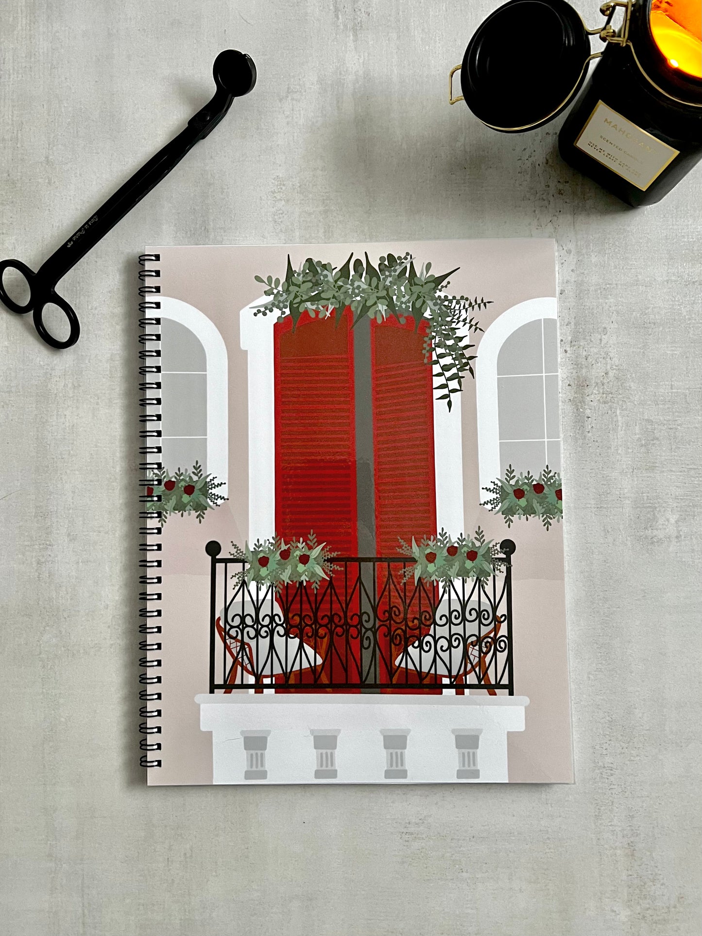 Cahier balcon fleuris