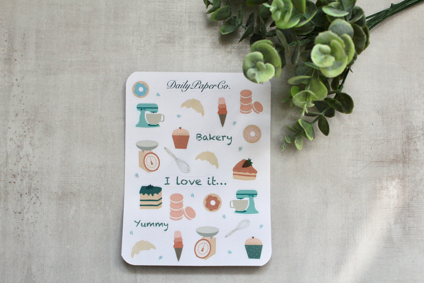 pastry sticker sheet 