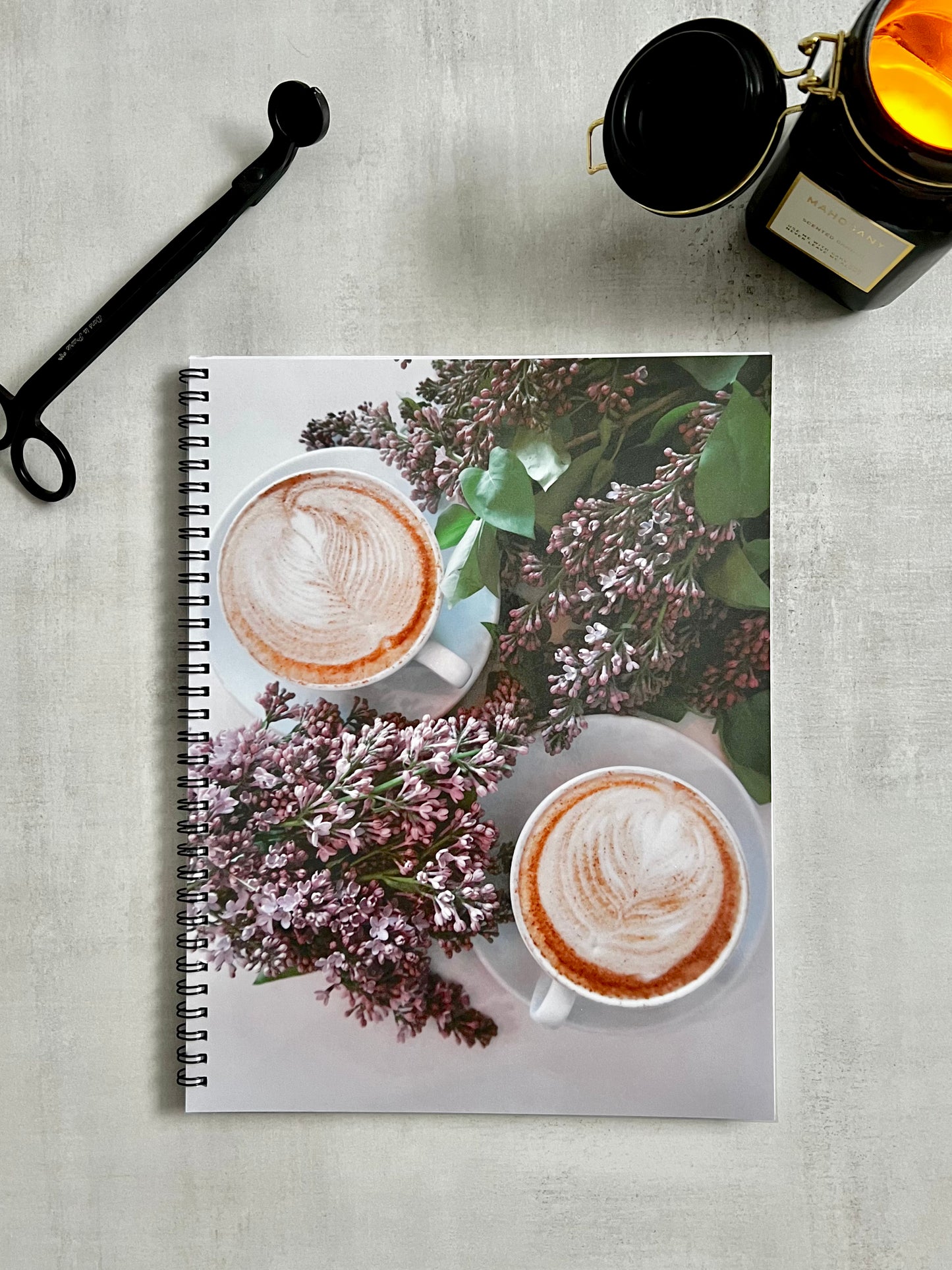 Coffee and lavender notebook