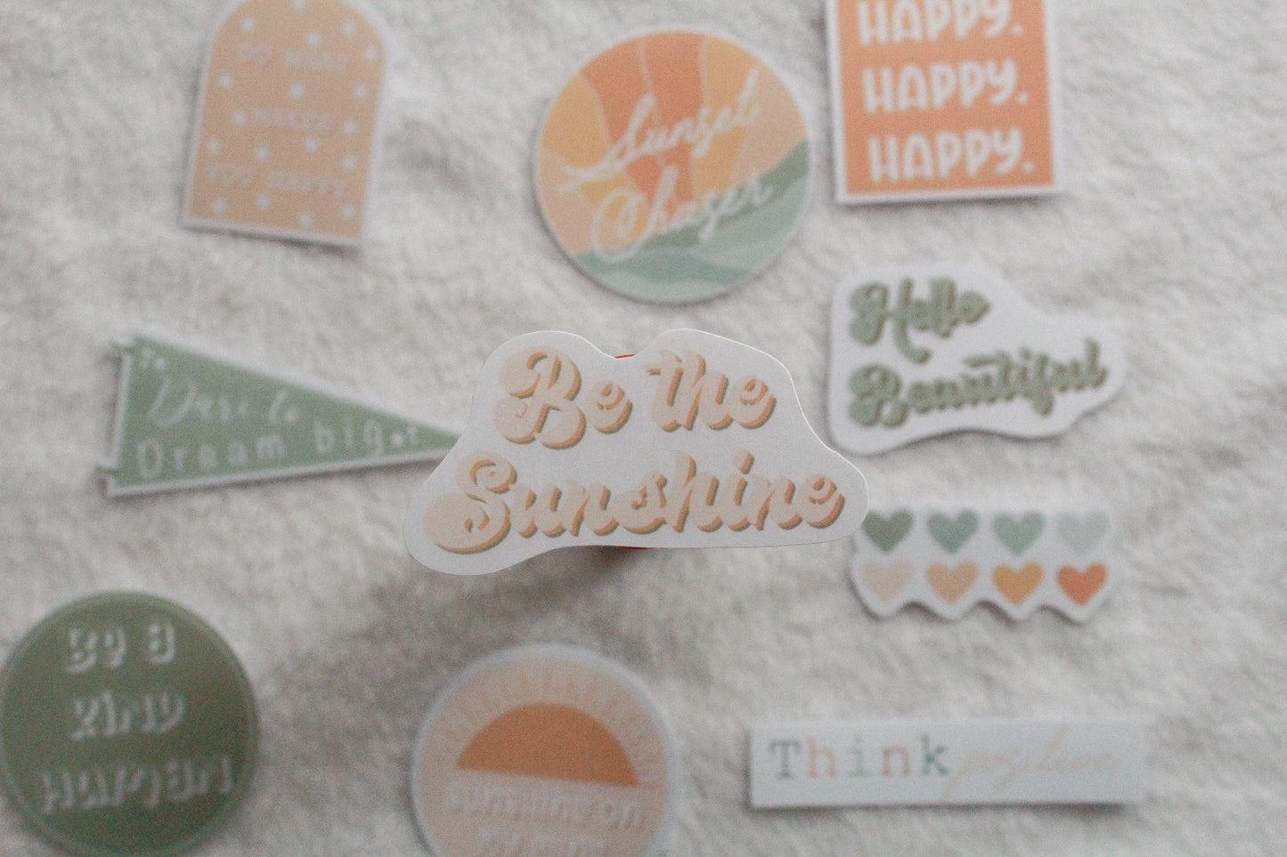 Colorful quote stickers