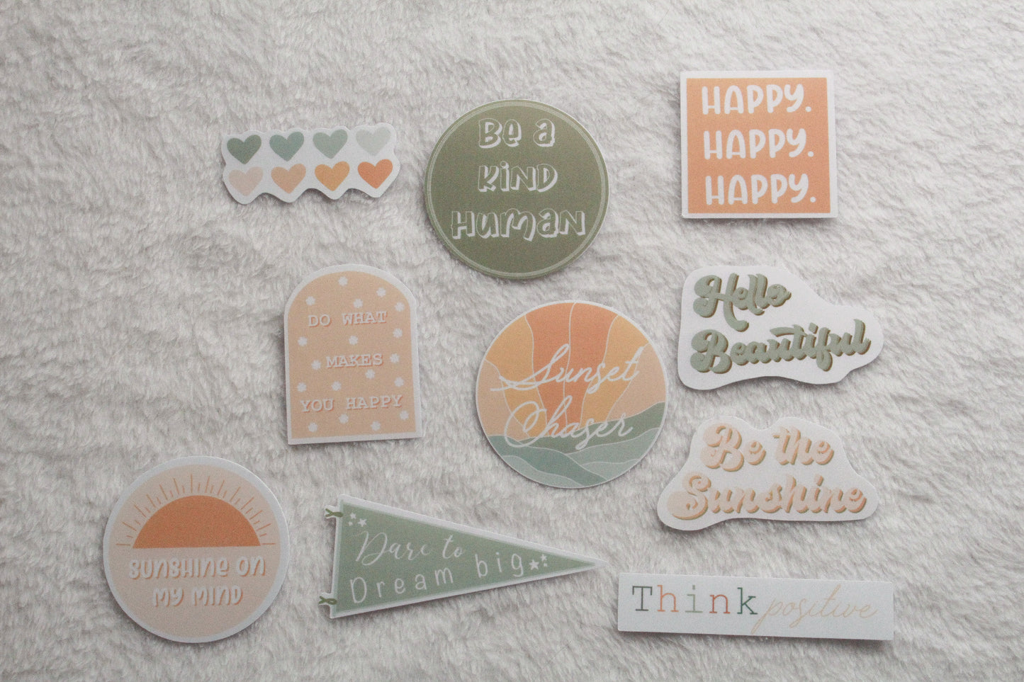 Colorful quote stickers